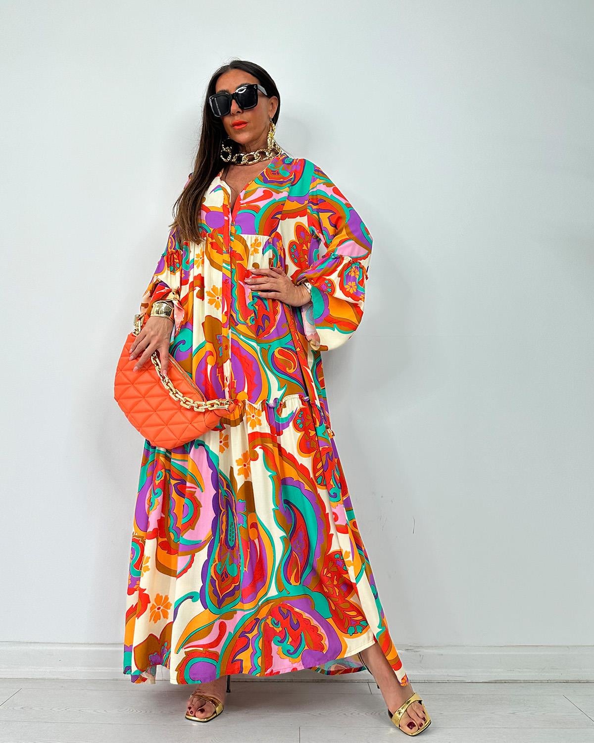 Monila Elbise Orange