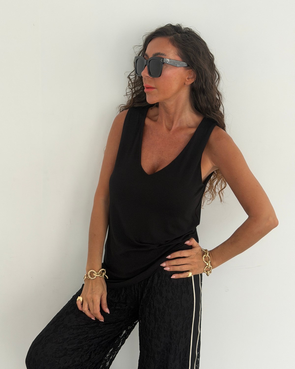 Moxy Dantelli Üçlü Takım Siyah