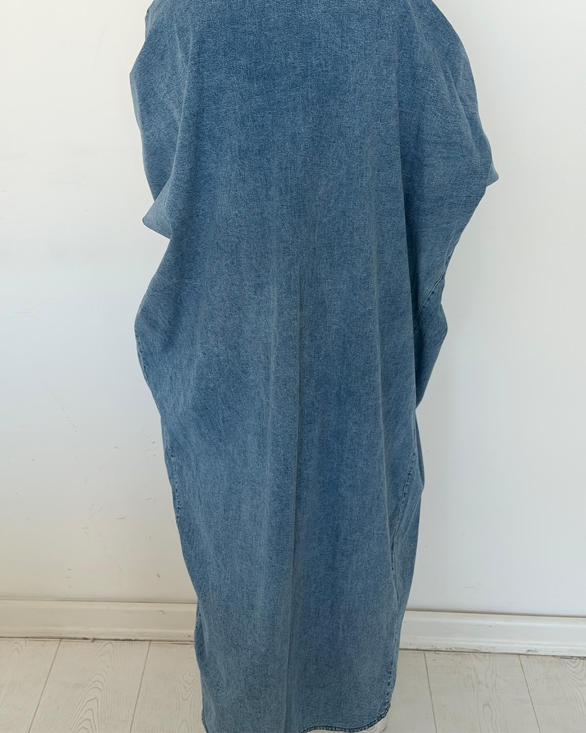 Nova Kot Pullu Kimono Takım Koyu Mavi