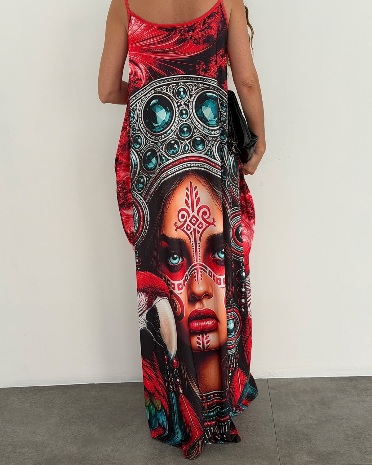 Othello Elbise Red Woman Desen