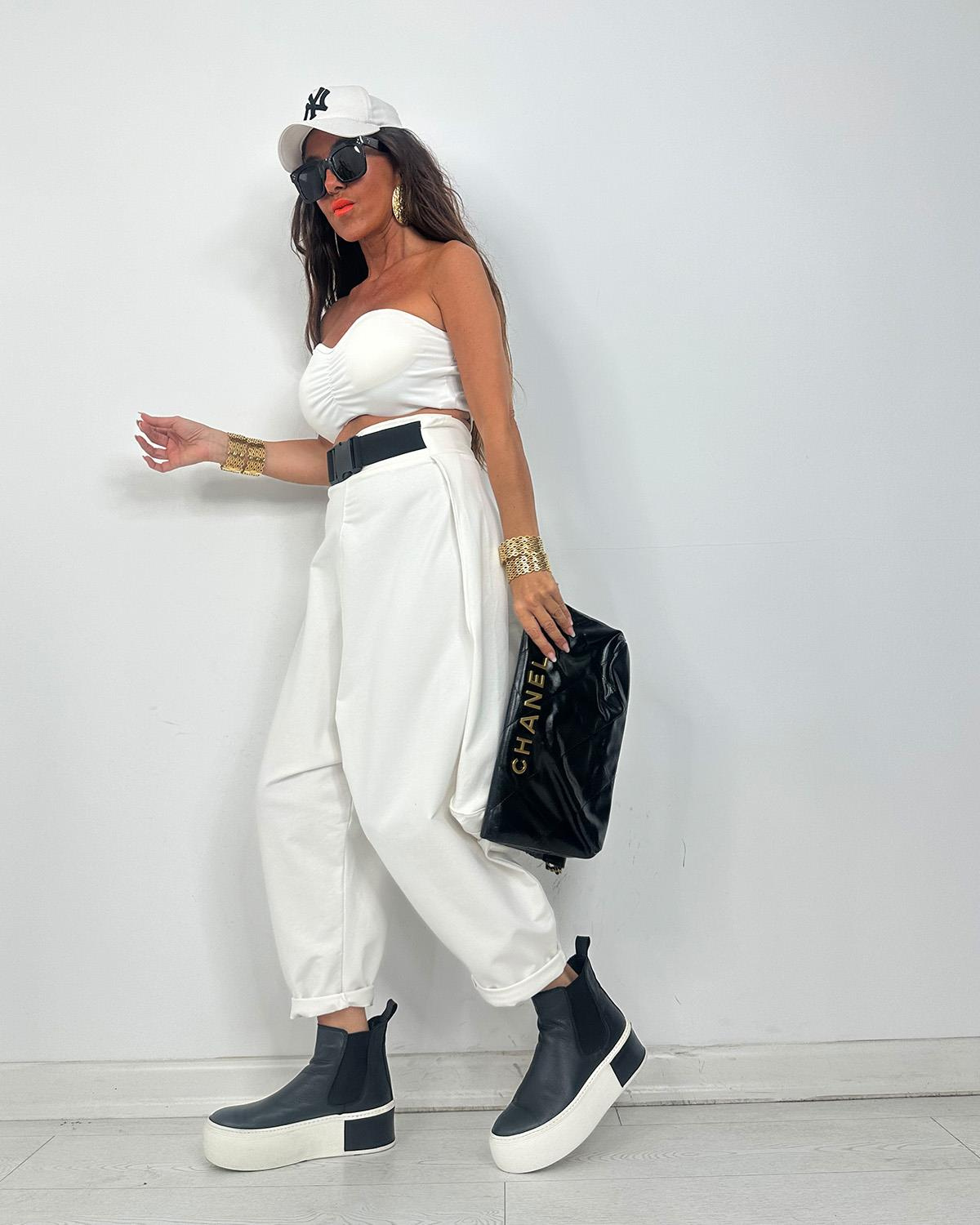 Palaskalı Şalvar Ekru