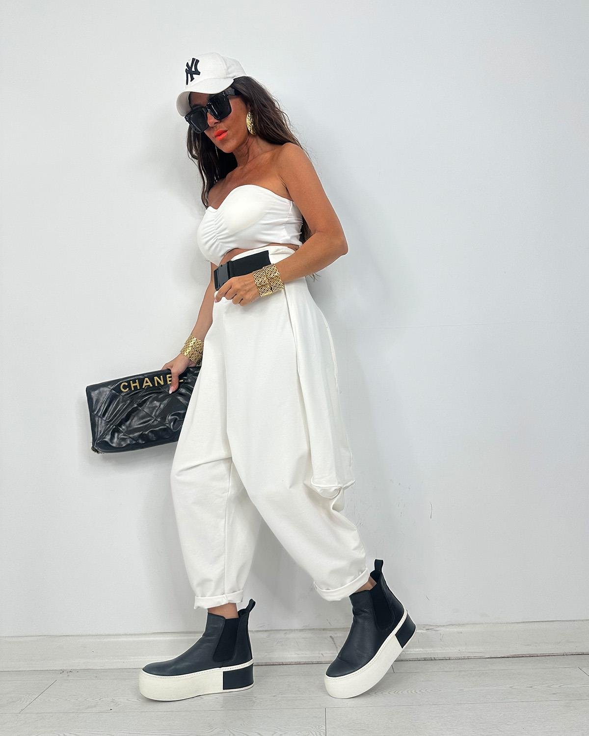 Palaskalı Şalvar Ekru