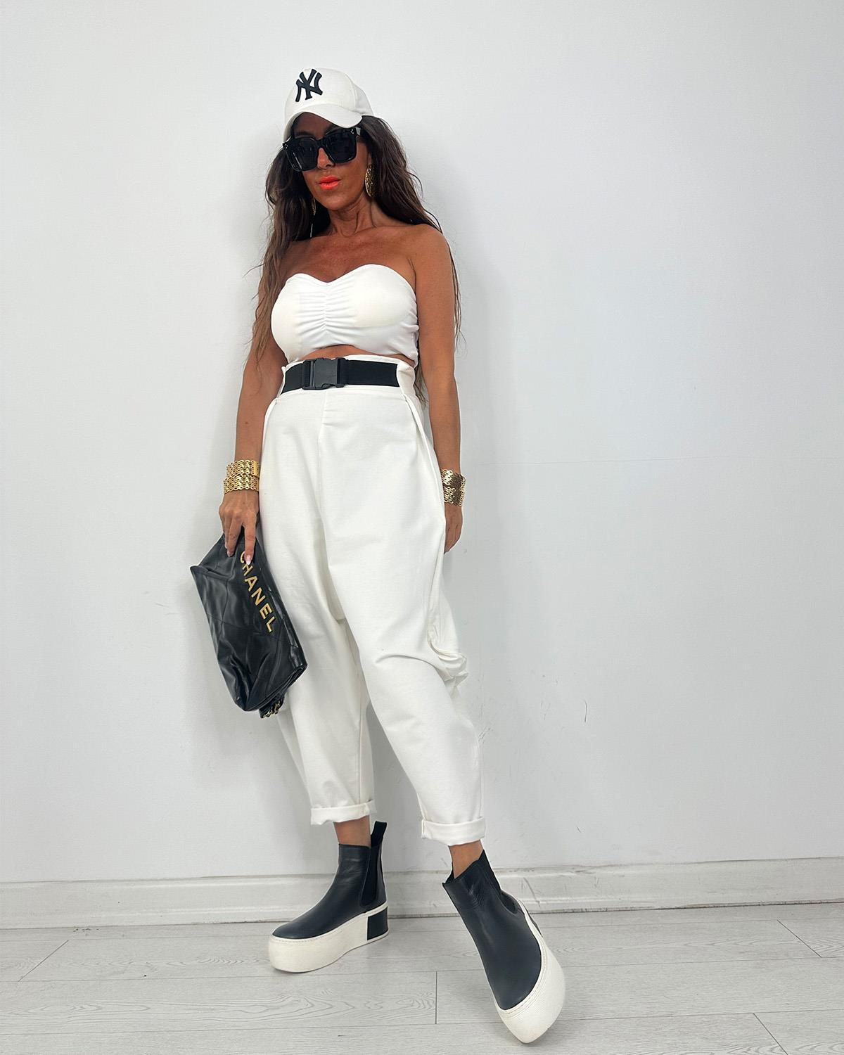 Palaskalı Şalvar Ekru