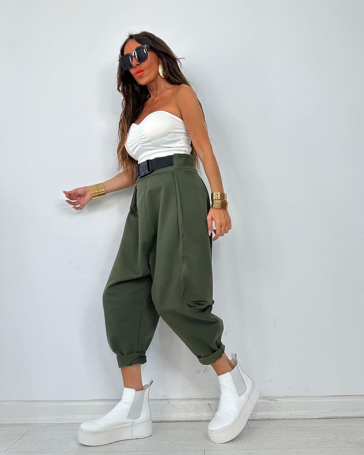 Palaskalı Şalvar Haki