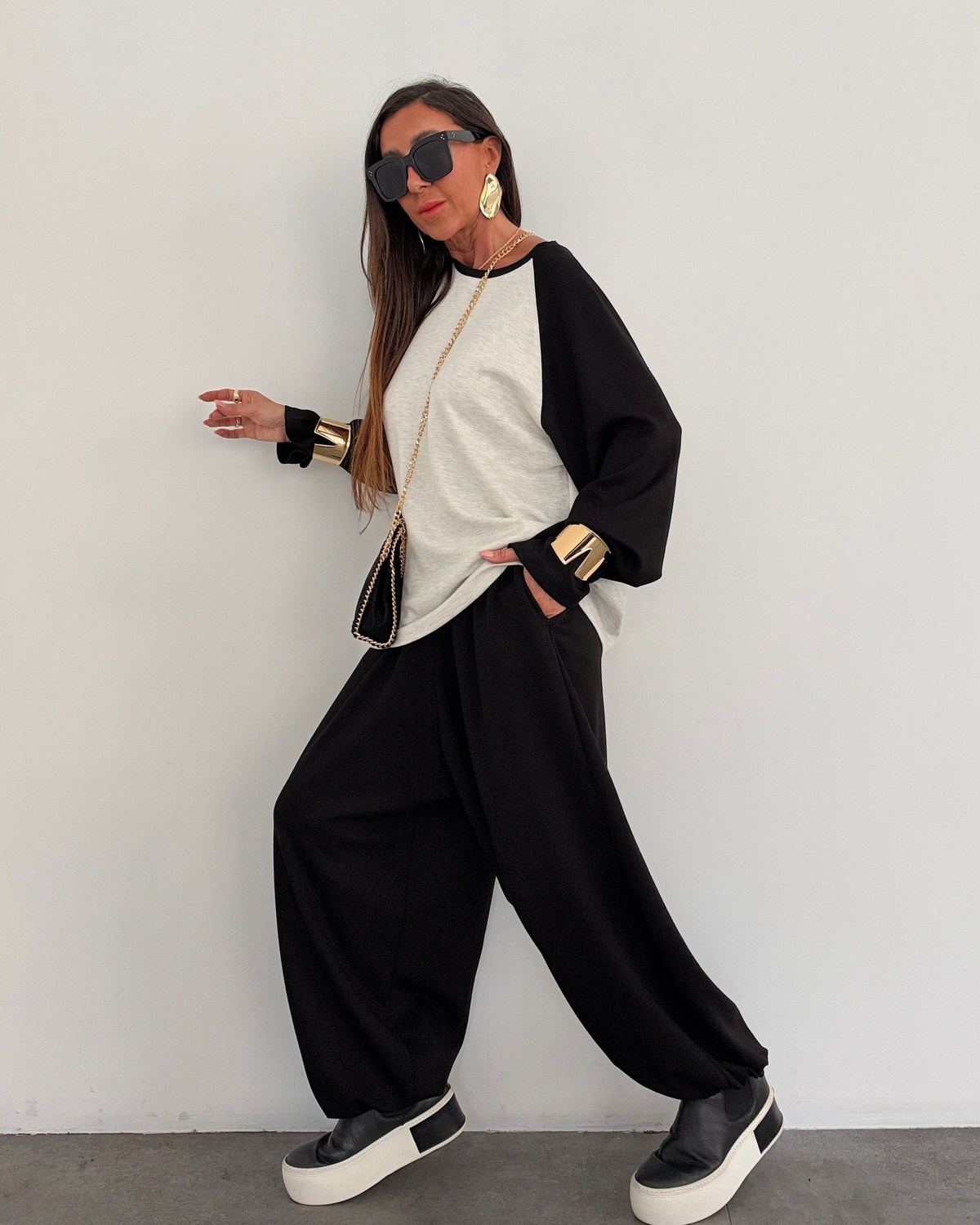 Palio Reglan Kol Spor Takım Siyah