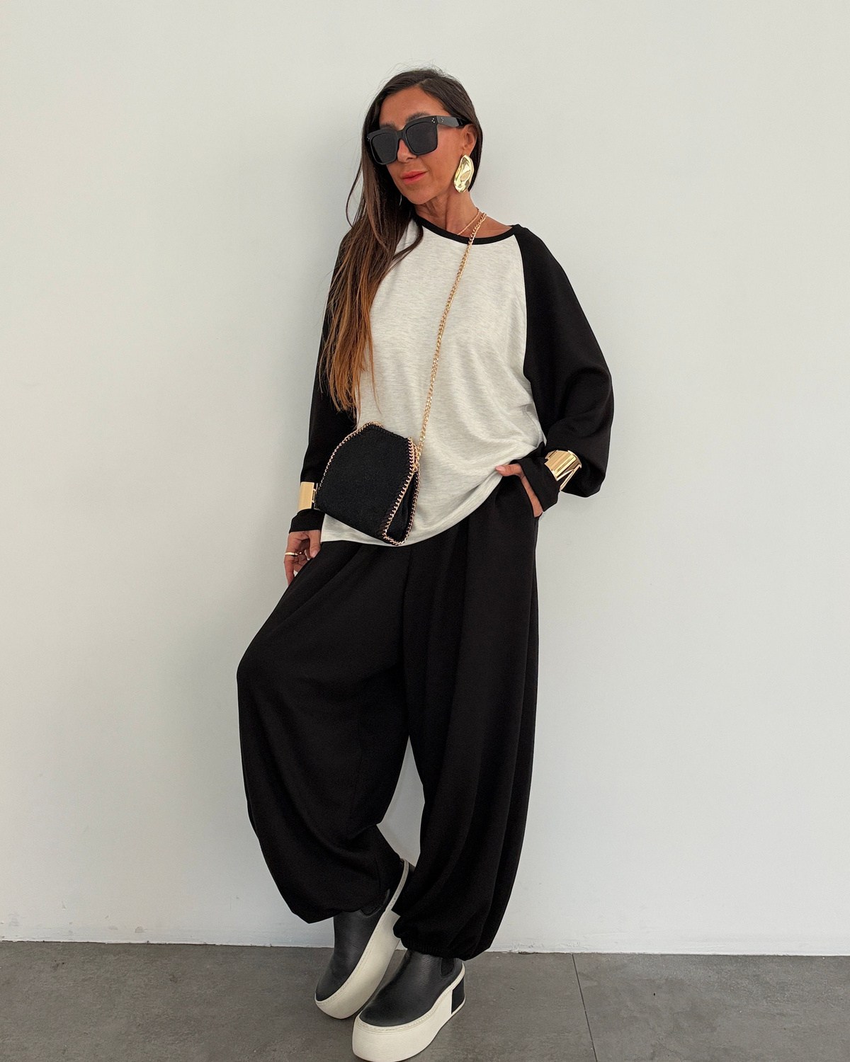 Palio Reglan Kol Spor Takım Siyah