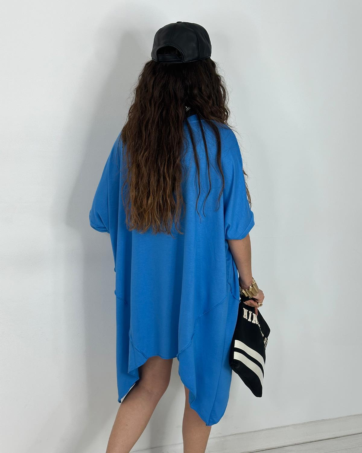 Queen Taşlı Tunik Mavi