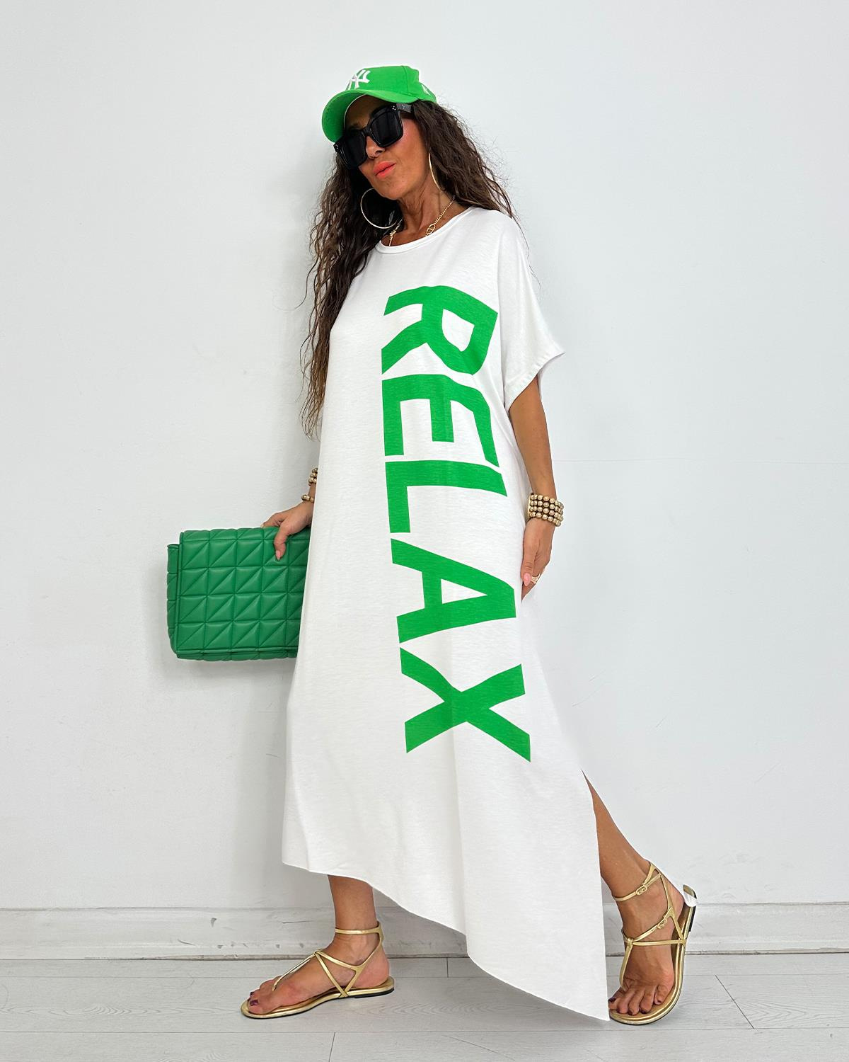 Relax Elbise Beyaz
