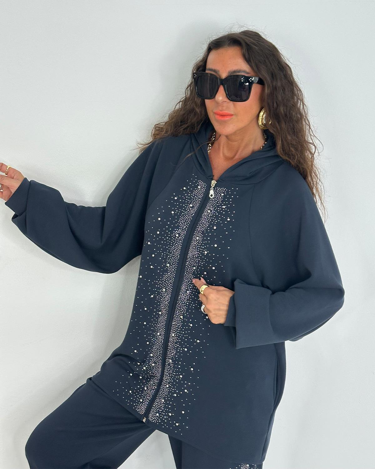Reyna Taşlı Takım Lacivert