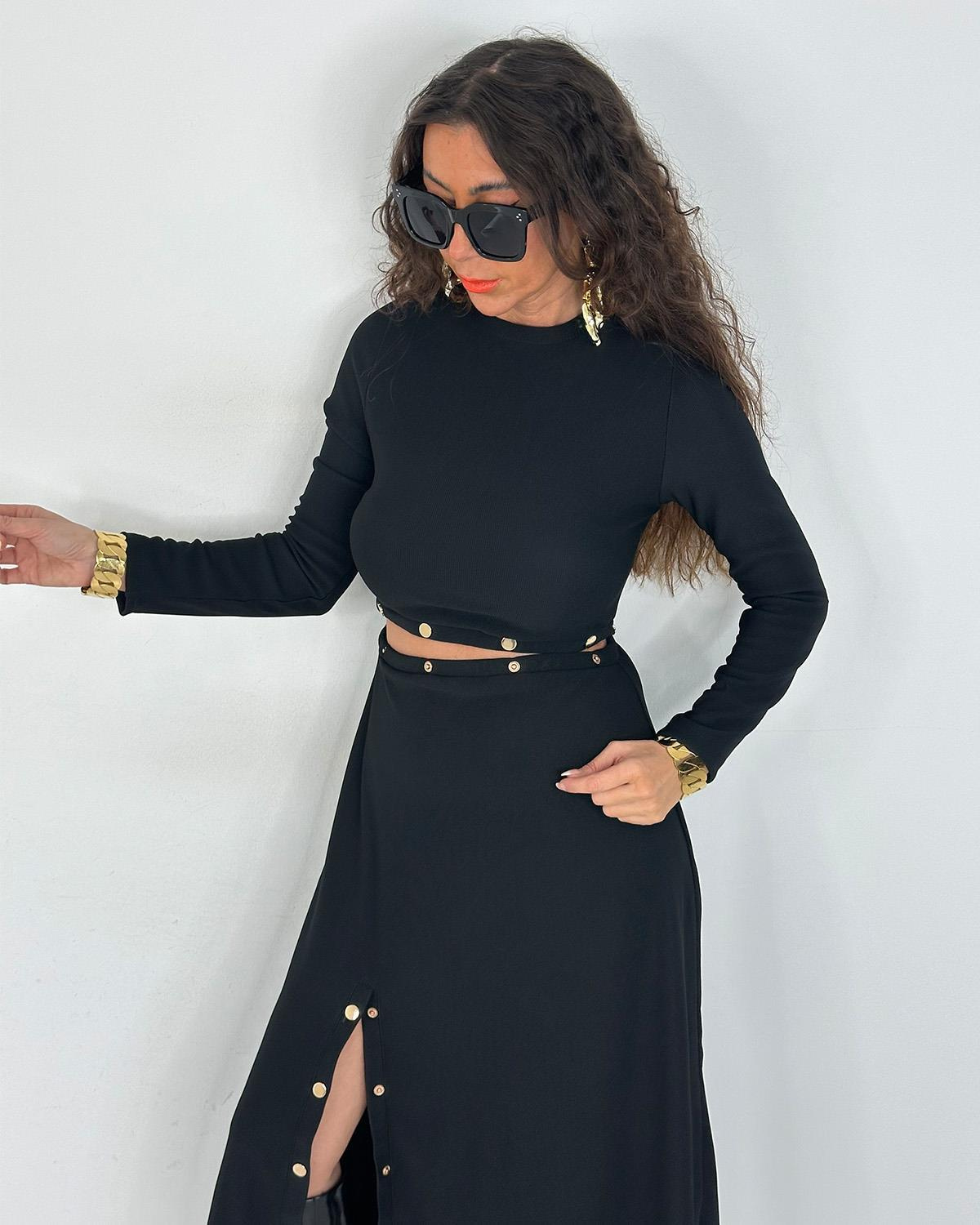 Riva Çıtçıtlı Elbise Takım
