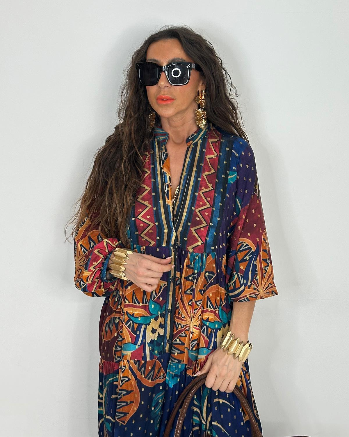 Rozi Elbise Lacivert