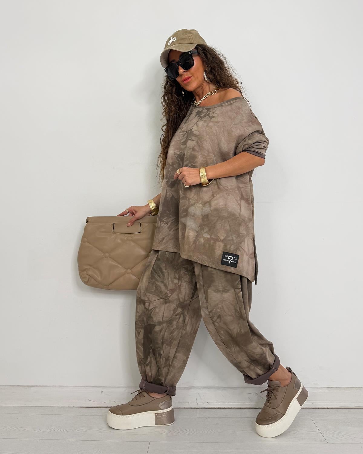 Santa Batik Takım Bej