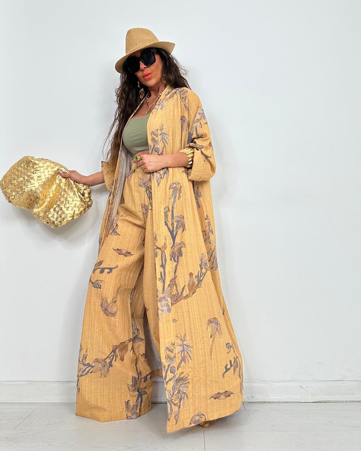 Sofia Kimono Takım Sarı
