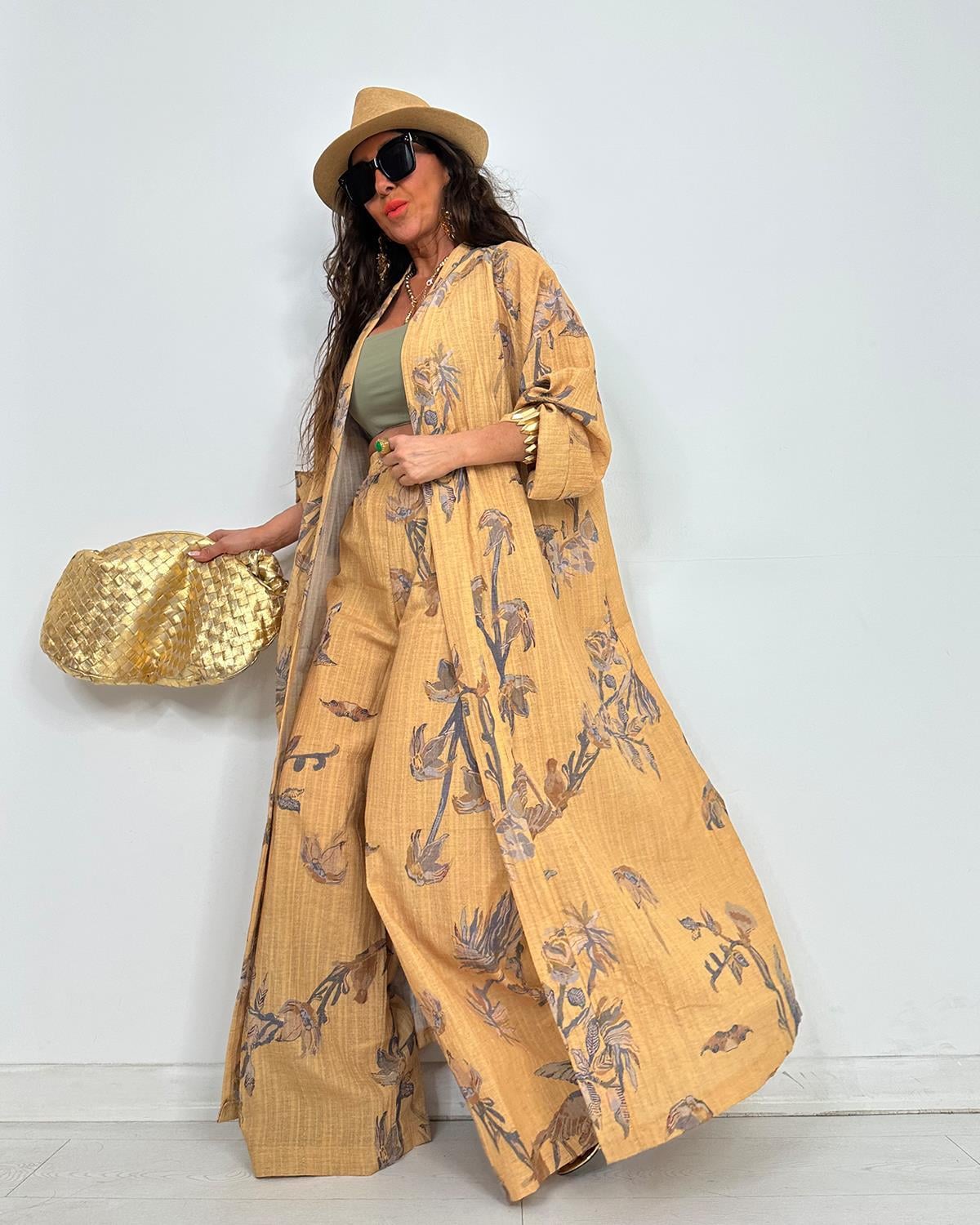 Sofia Kimono Takım Sarı