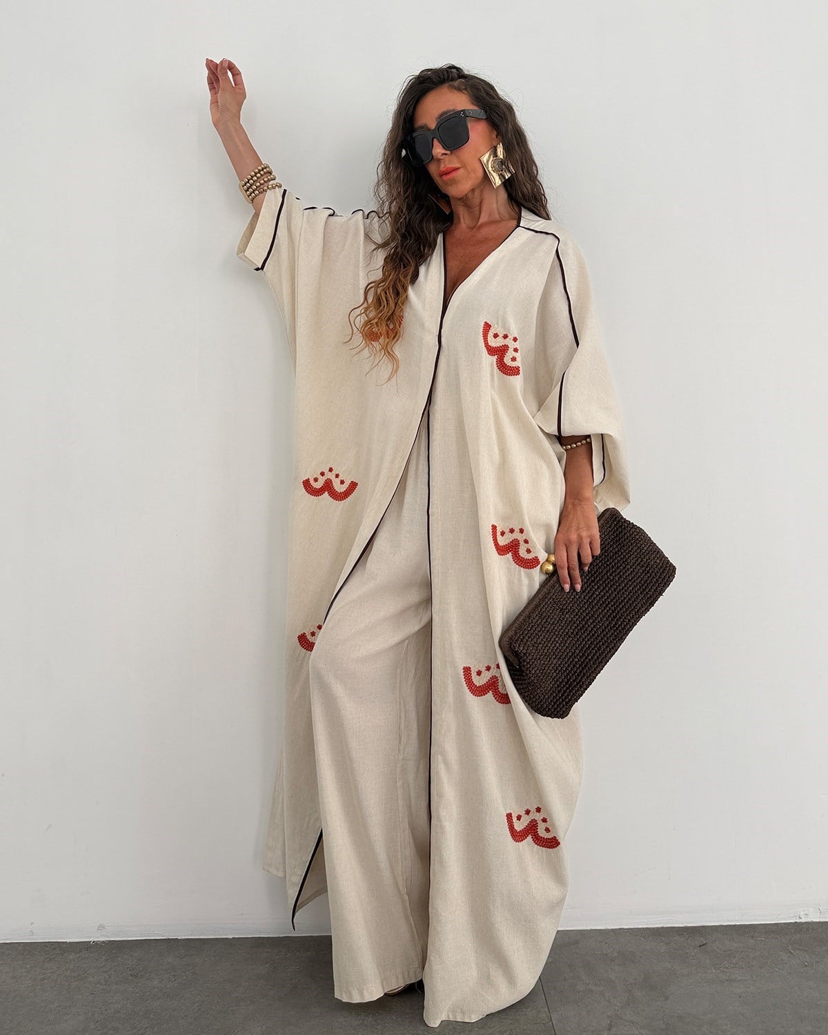 Solea Keten Kimono Takım