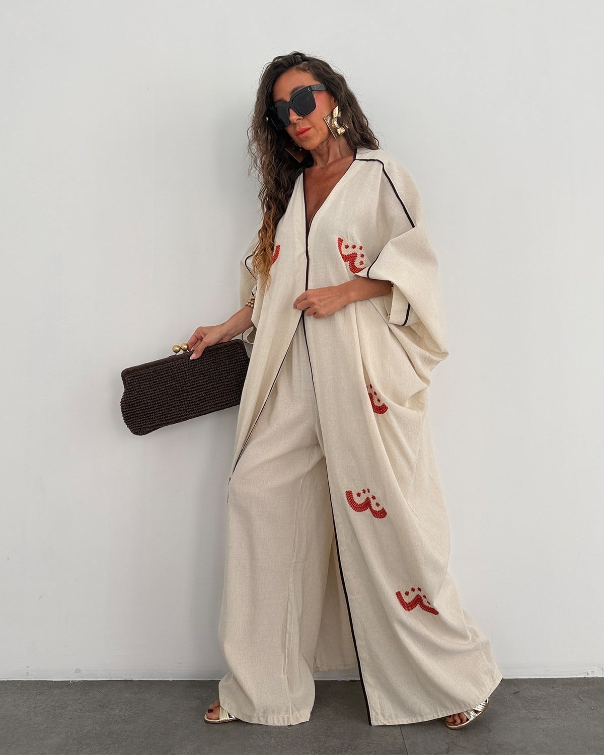 Solea Keten Kimono Takım