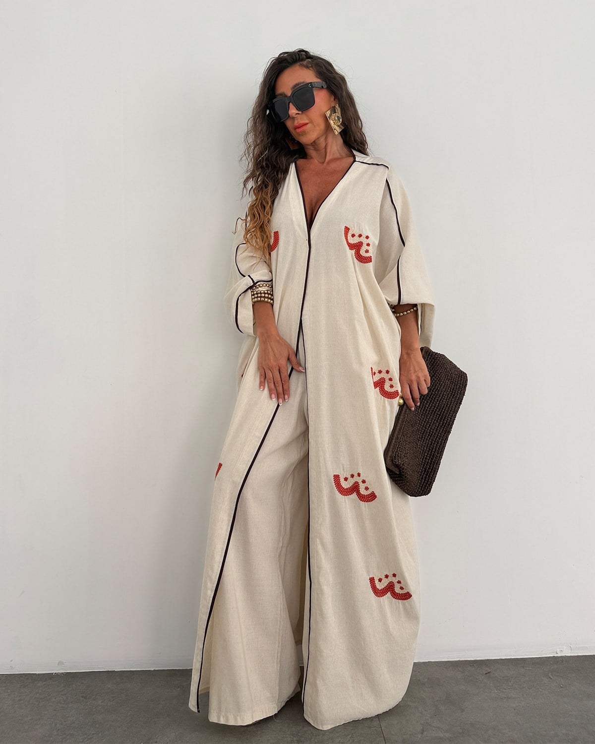 Solea Keten Kimono Takım