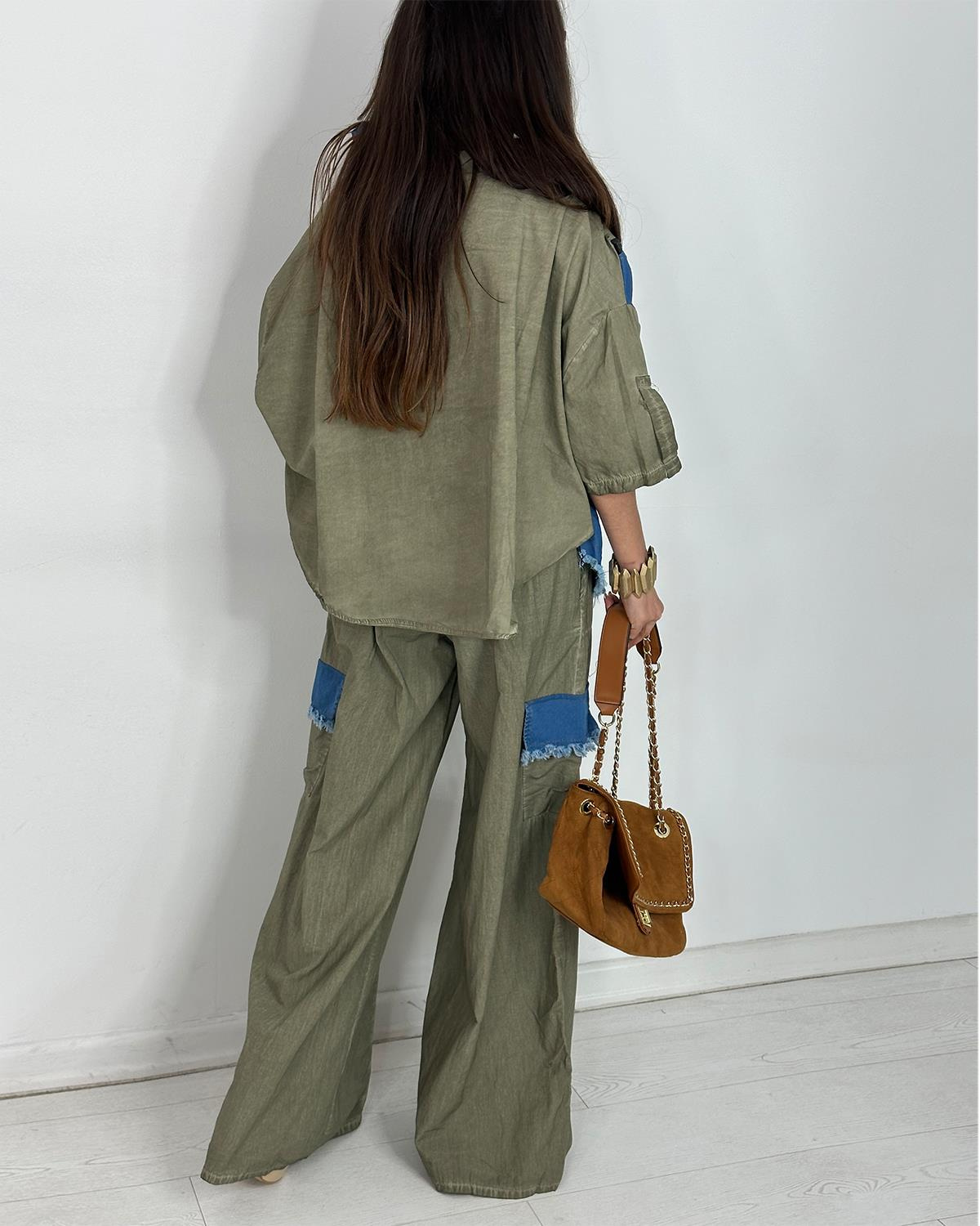 Tosca Yıkamalı Pantalonlu Takım