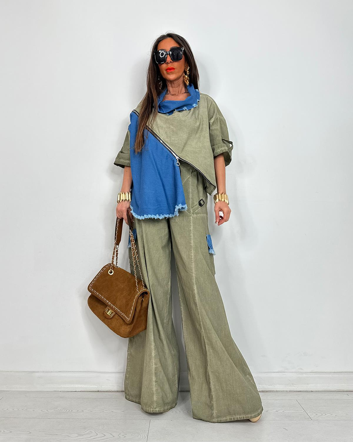 Tosca Yıkamalı Pantalonlu Takım