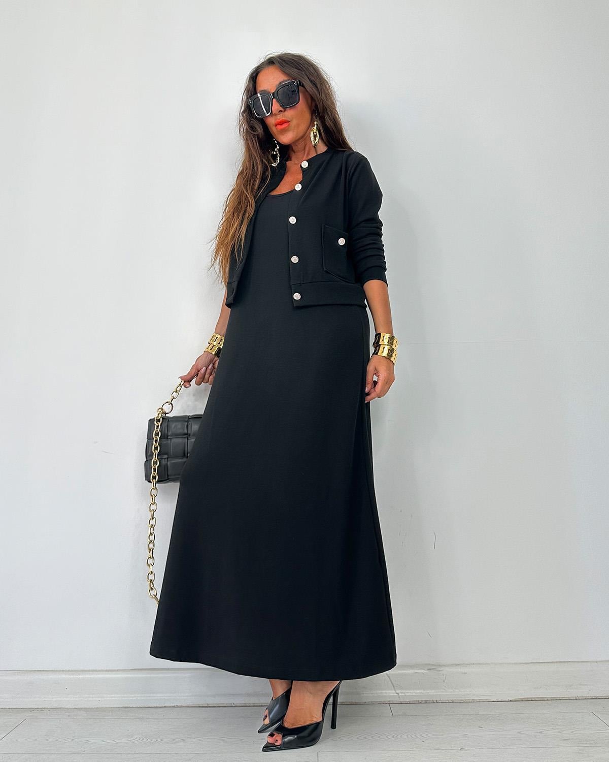 Twinset Elbise Siyah