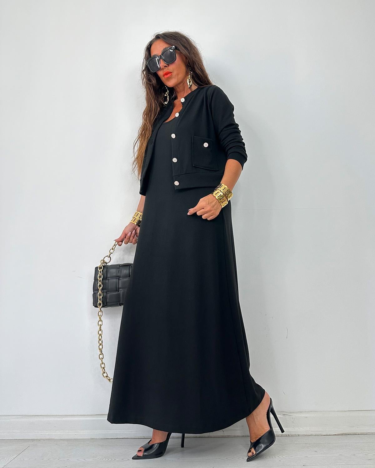 Twinset Elbise Siyah