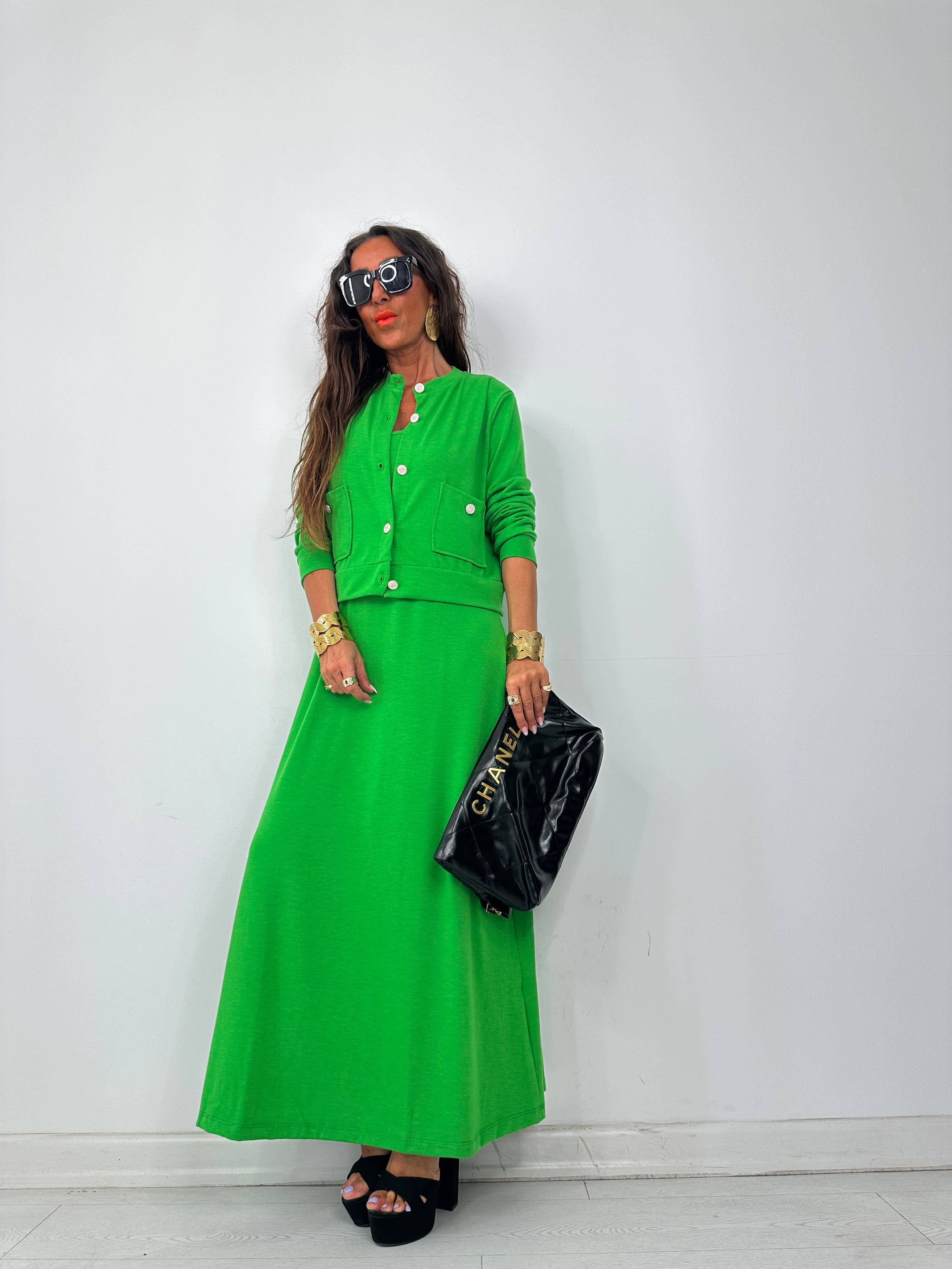 Twinset Elbise Yeşil