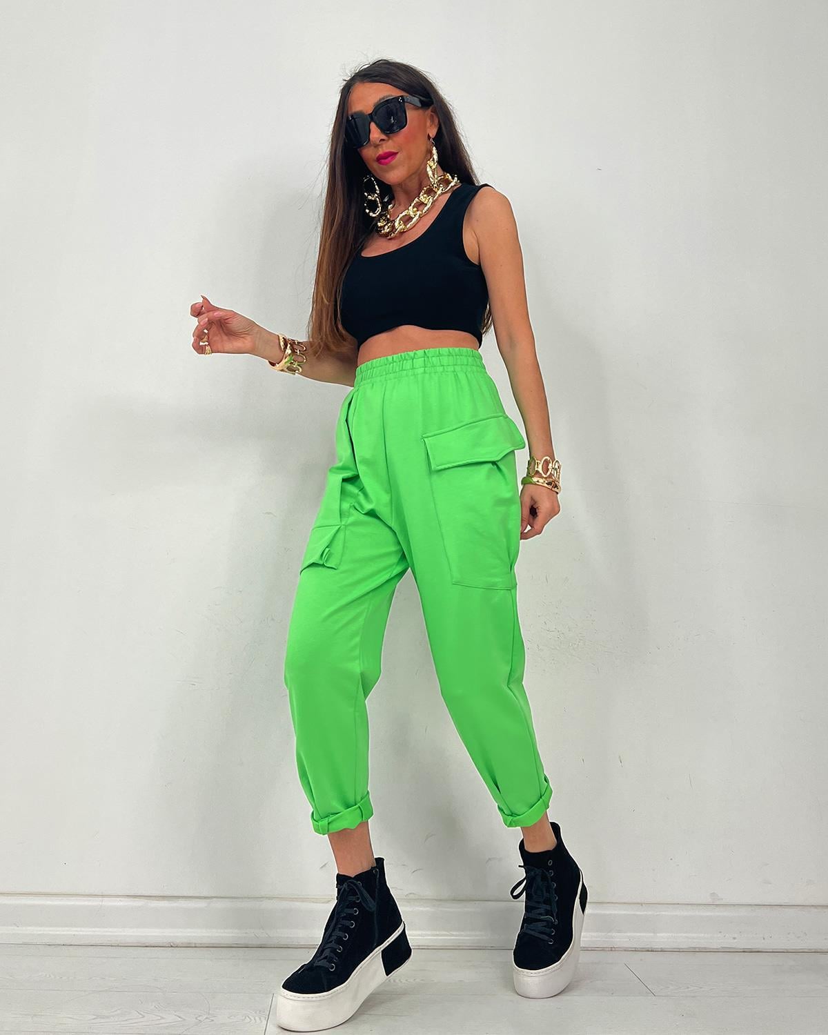 Twist Pantolon Yeşil