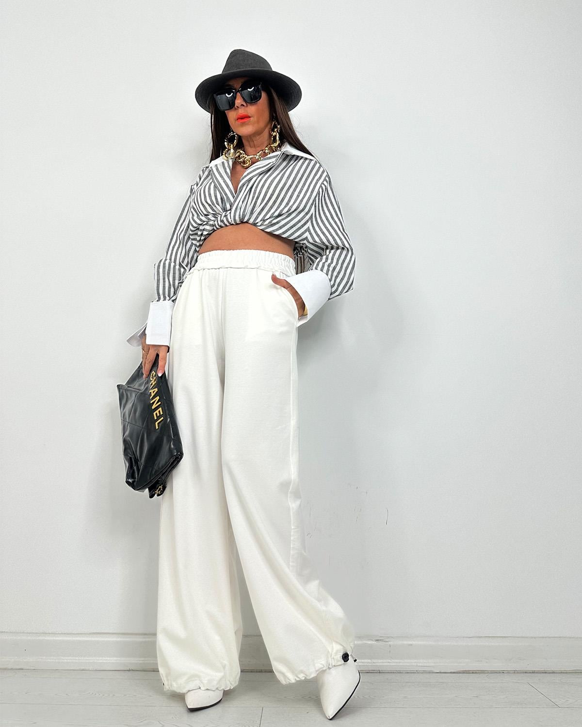 WOM Pantalon Beyaz