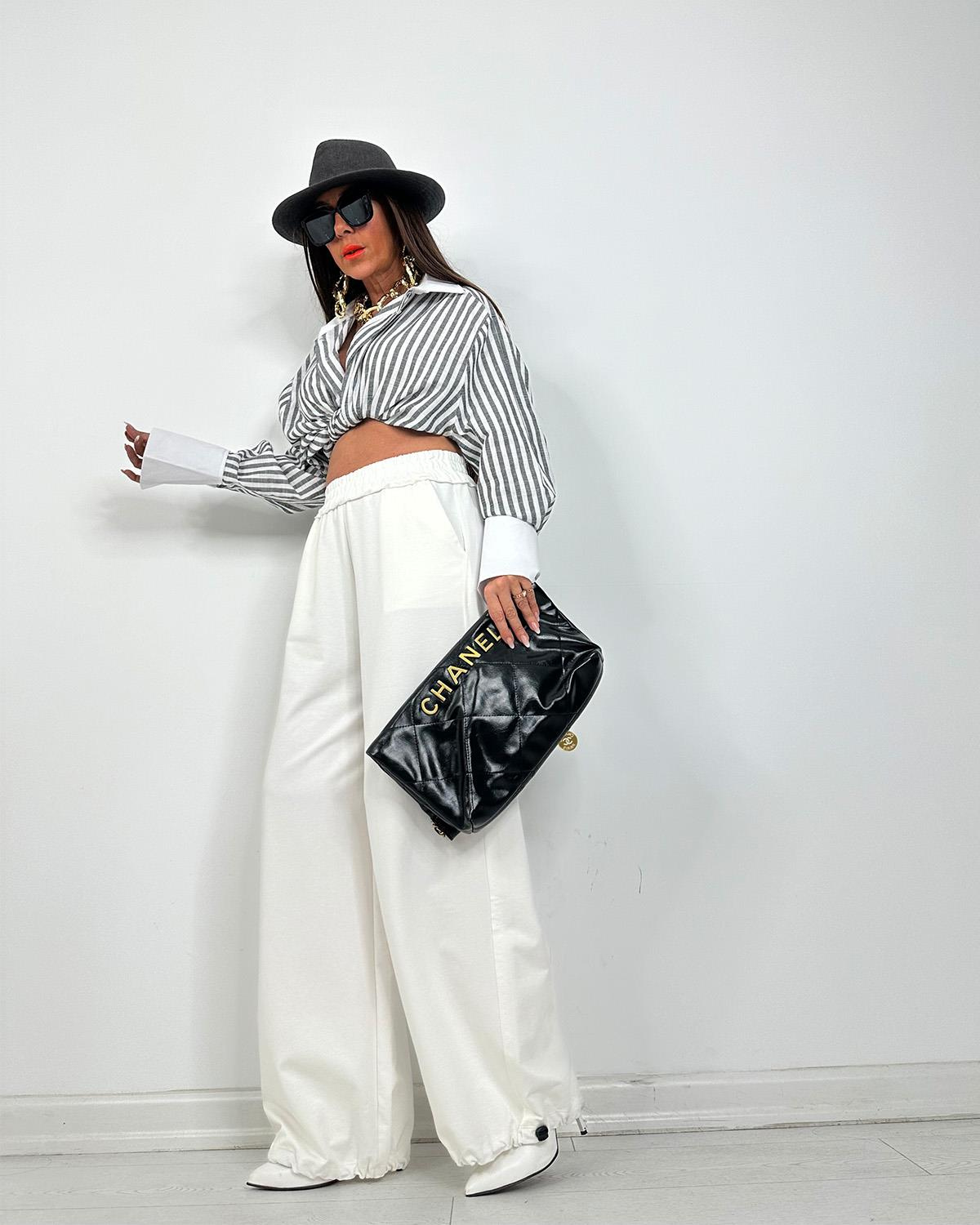WOM Pantalon Beyaz