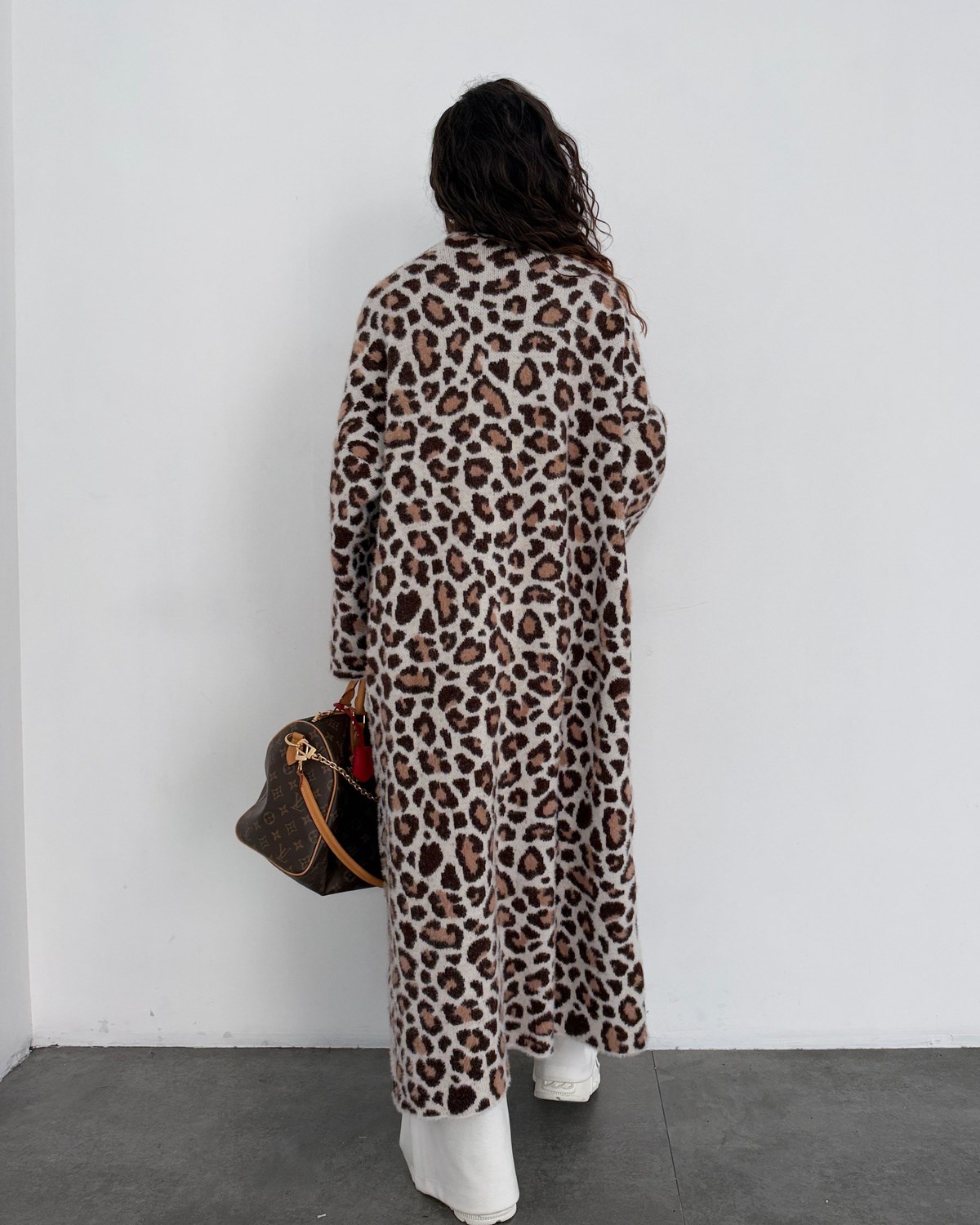 Yumy Triko Salaş Hırka Leopar