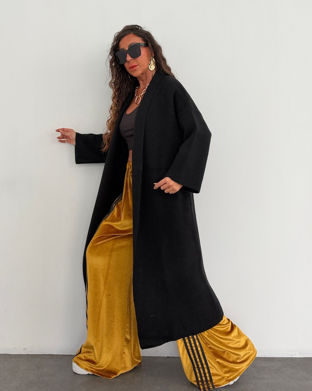 Yumy Triko Salaş Hırka Siyah