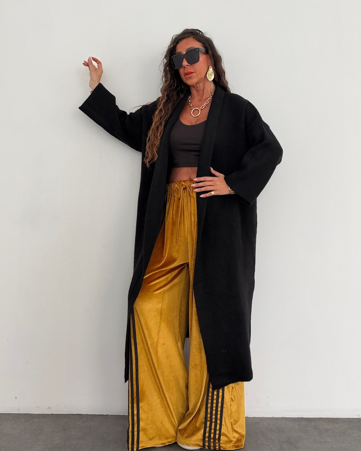 Yumy Triko Salaş Hırka Siyah