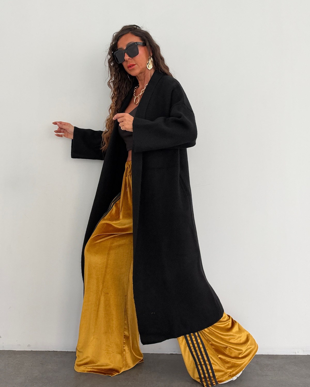 Yumy Triko Salaş Hırka Siyah