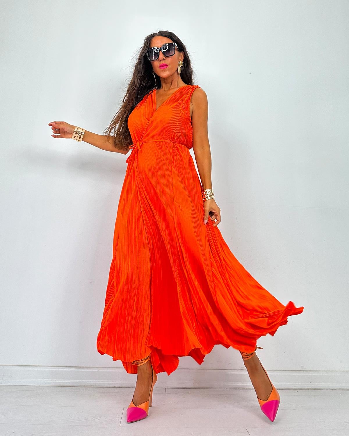 Zara Elbise Oranj