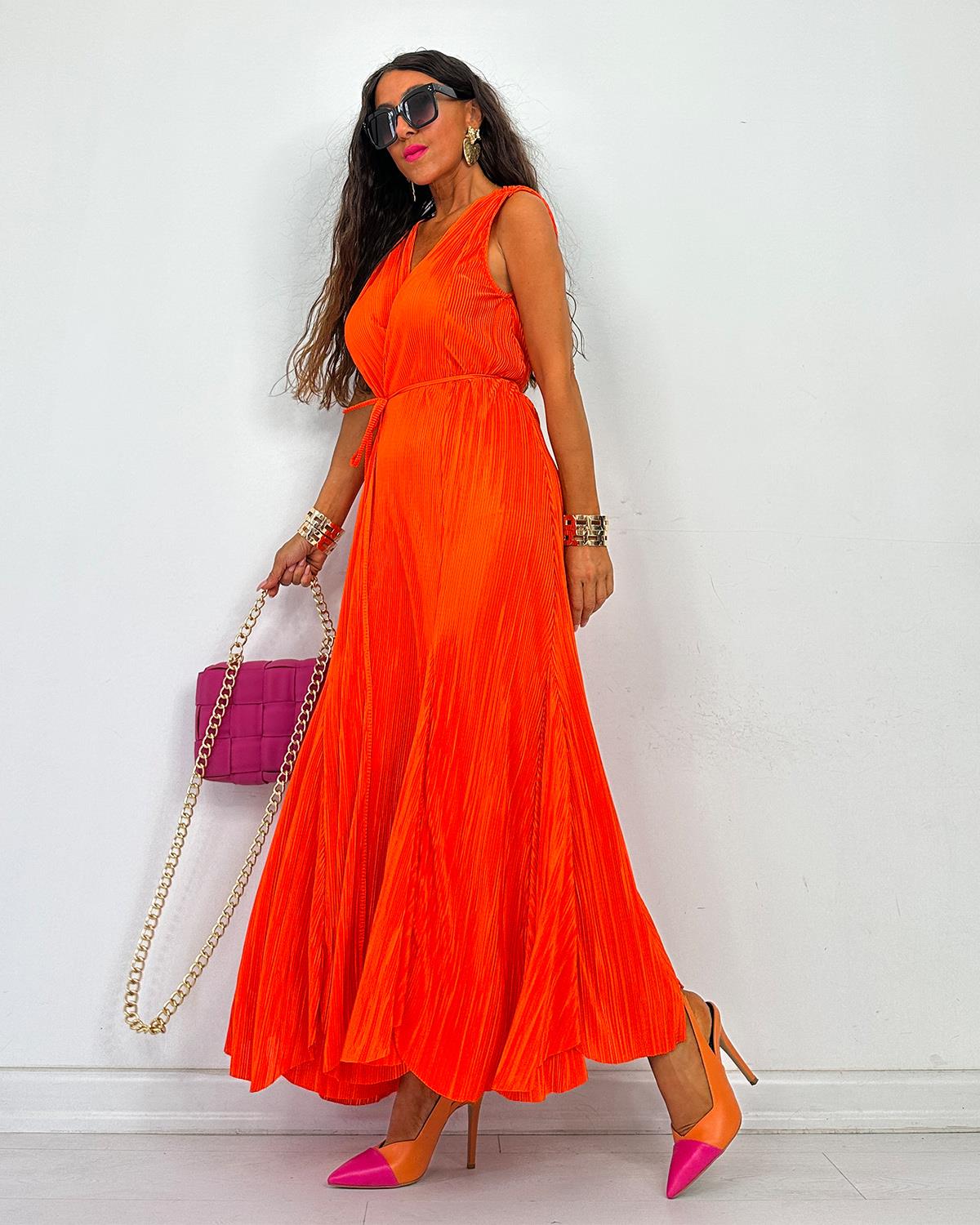 Zara Elbise Oranj