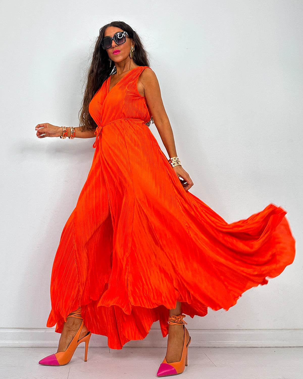Zara Elbise Oranj