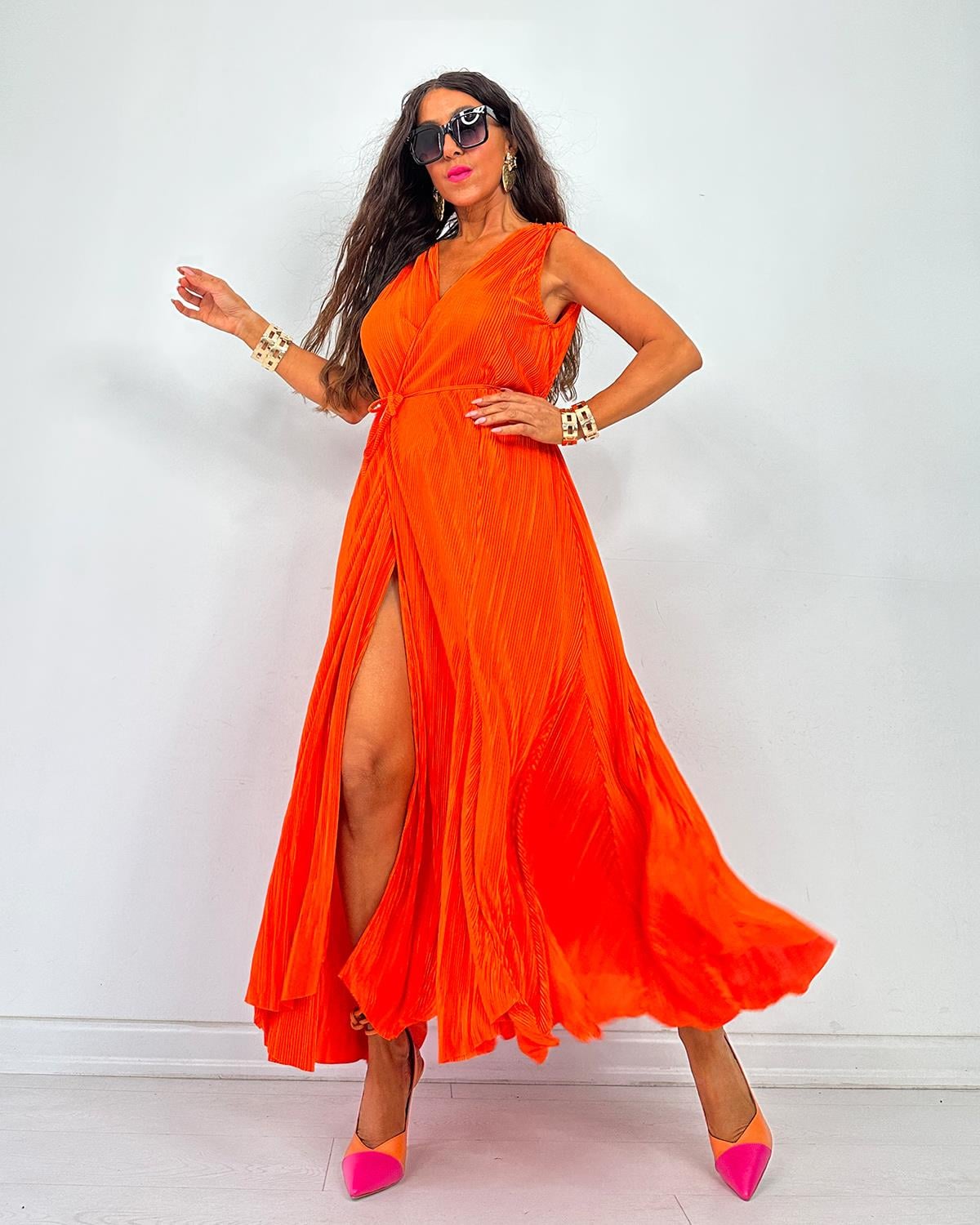 Zara Elbise Oranj