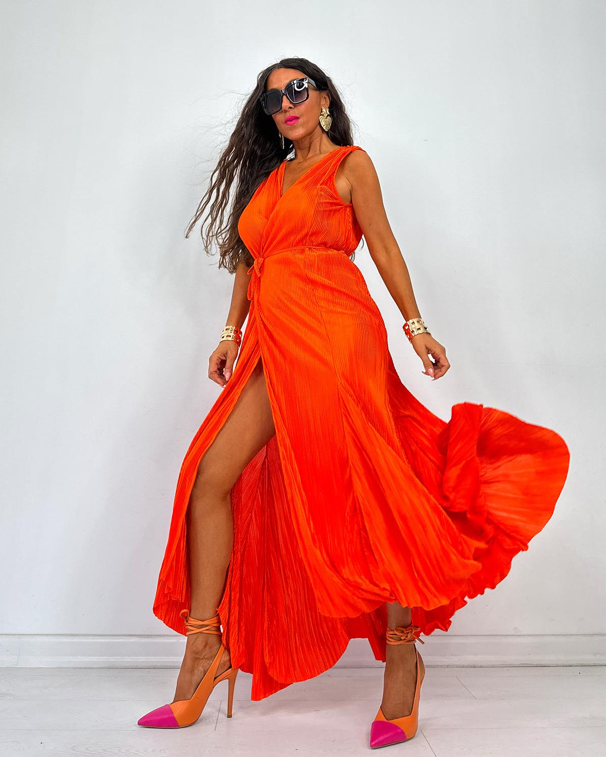 Zara Elbise Oranj
