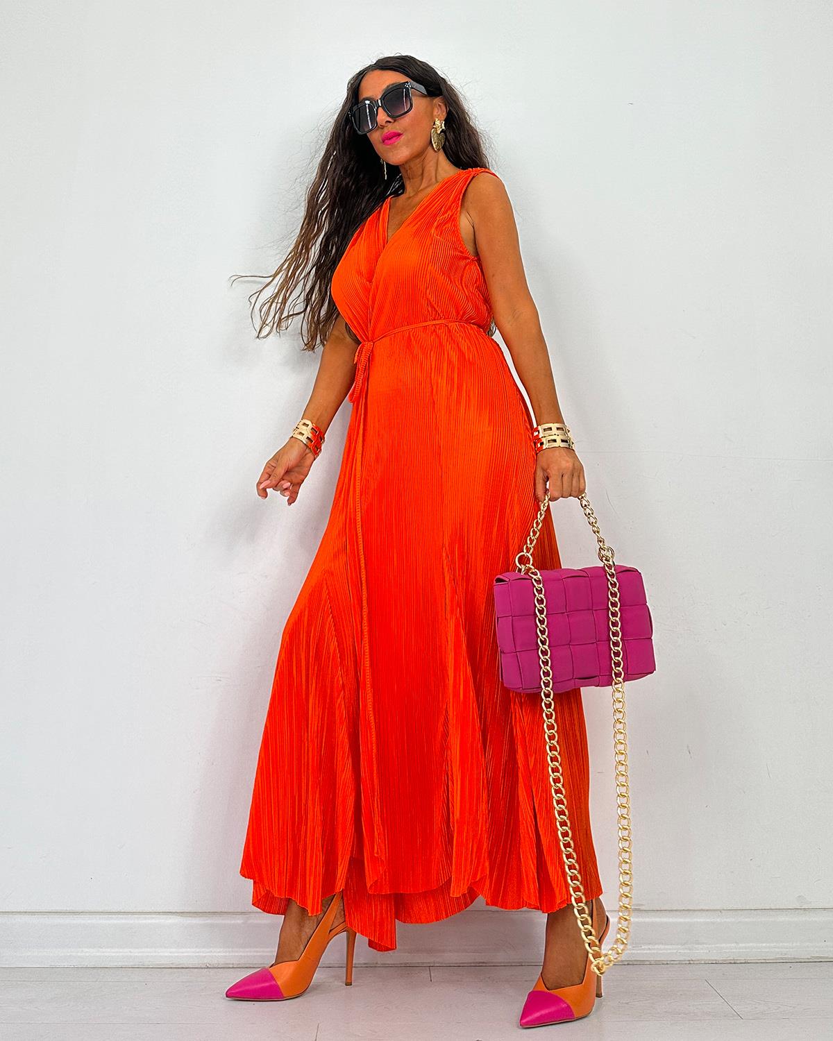 Zara Elbise Oranj
