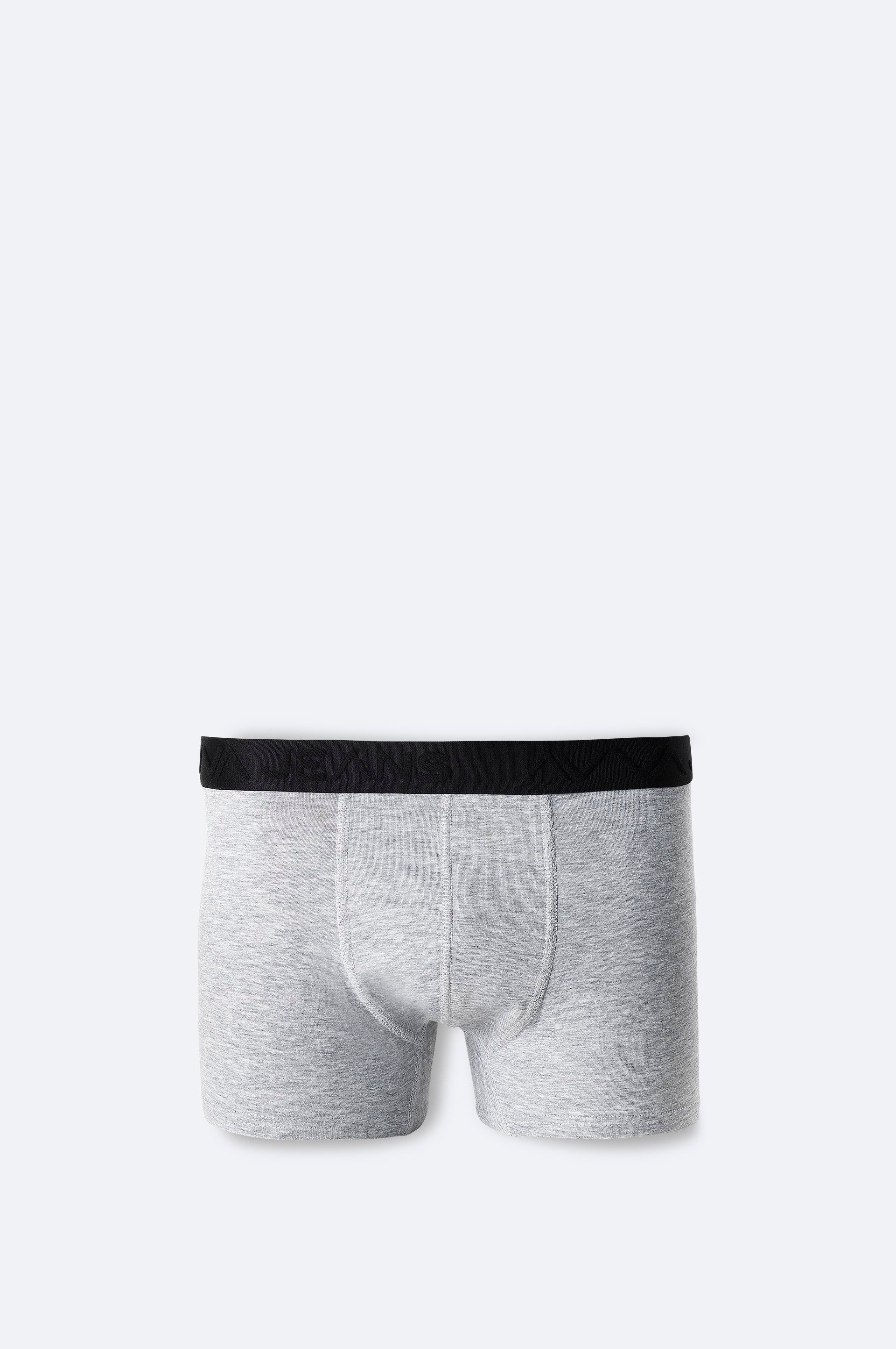 Gri Düz Basic Tekli Boxer