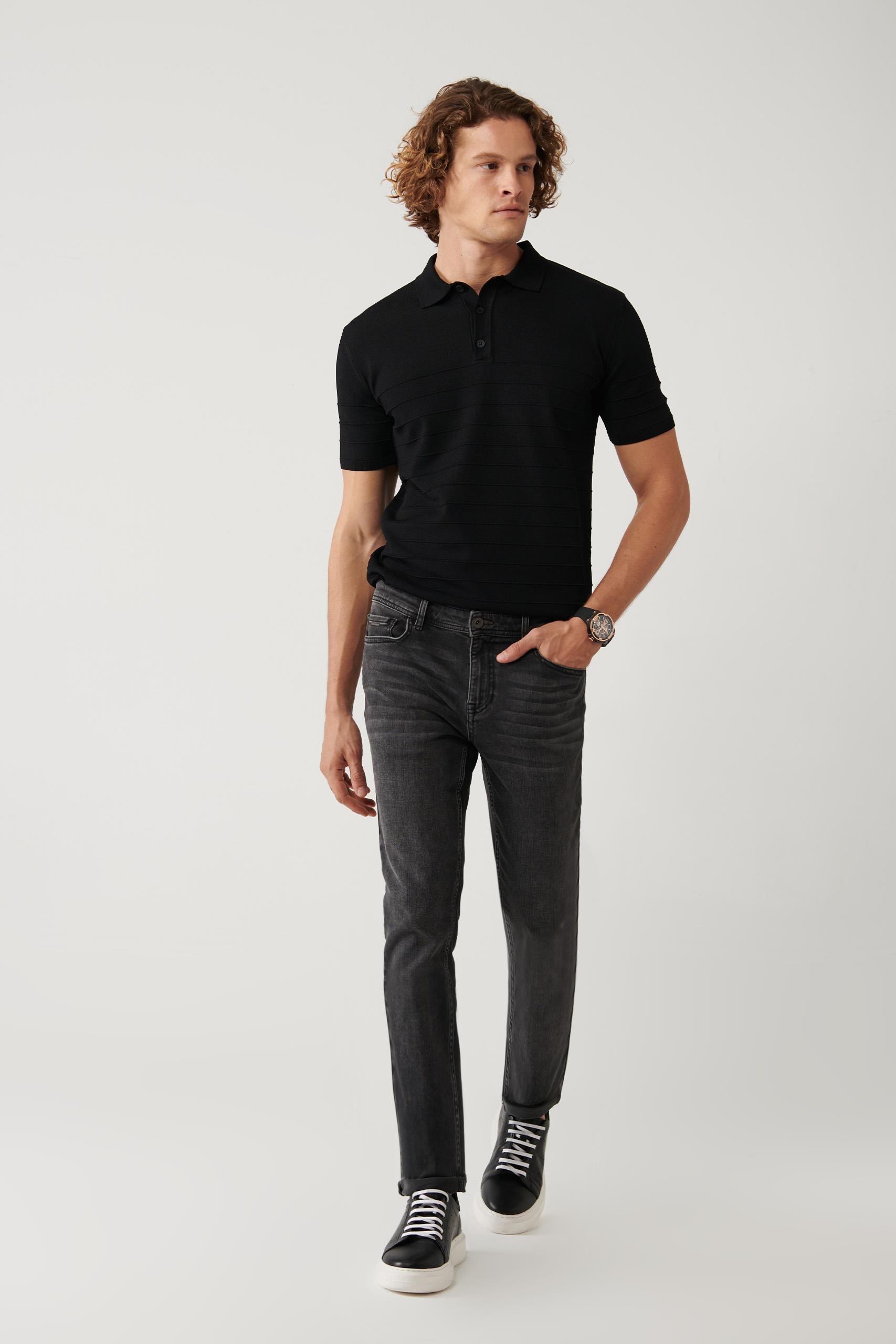 Gri Taş Yıkamalı Overdye Denim