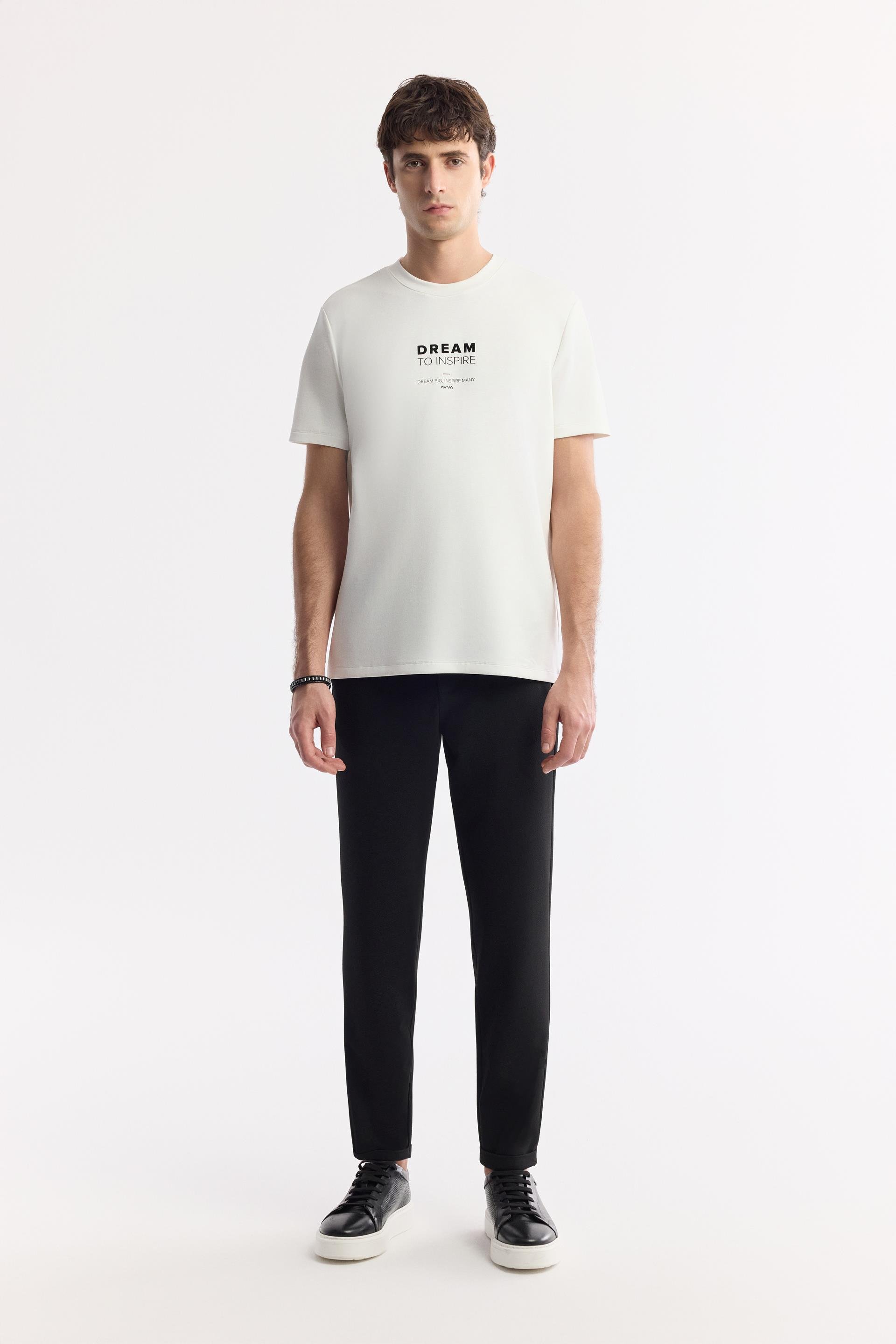 Siyah Yan Beli Lastikli Gofreli Chino Pantolon
