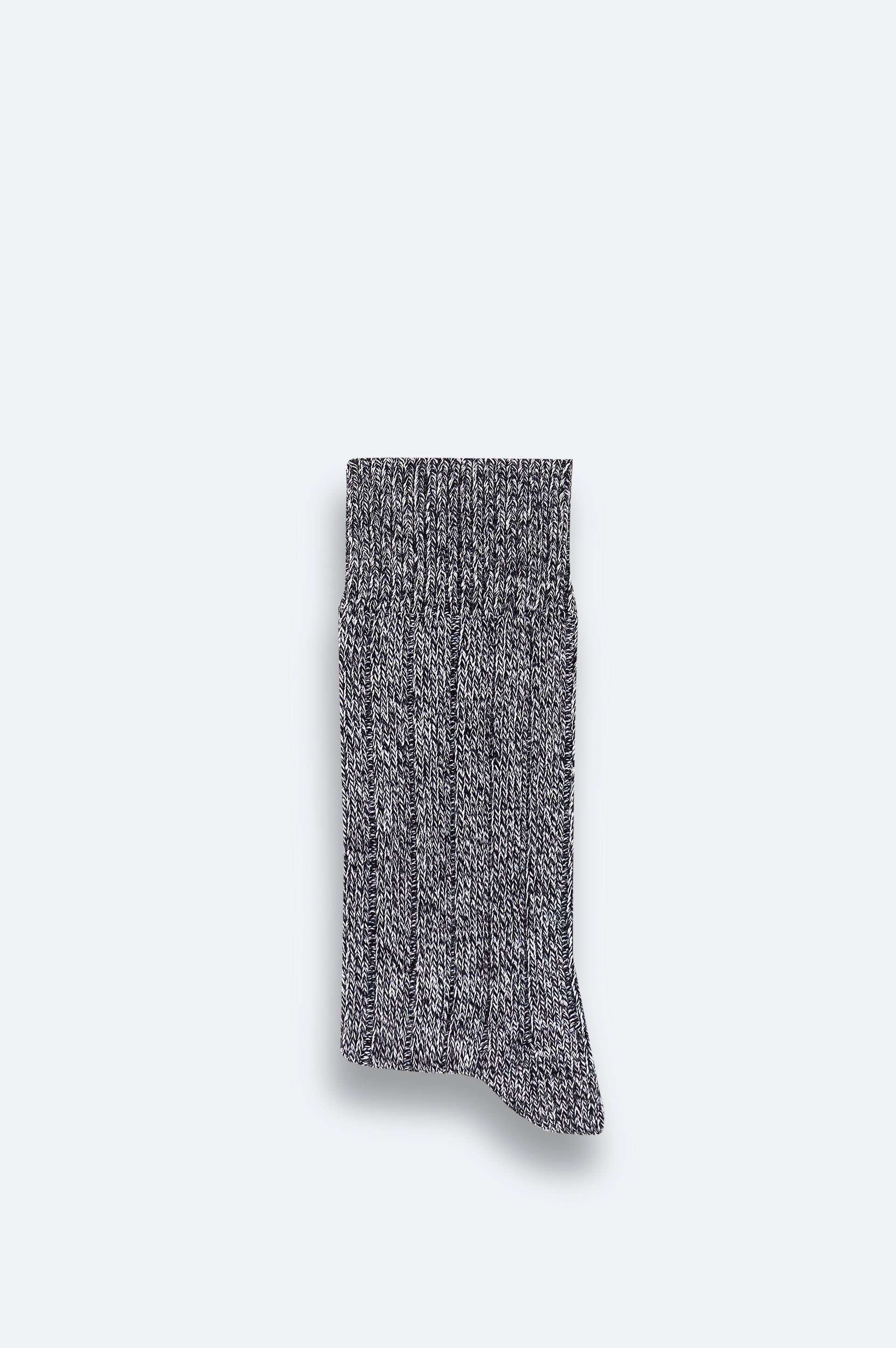 Black Rib-Knit Socks