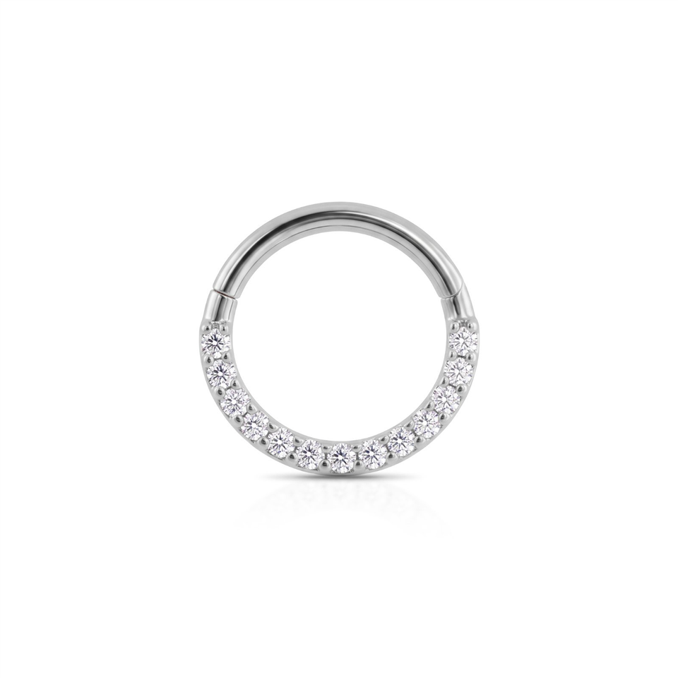 14 Ayar Altın 13 Taşlı Minimal Halka Piercing - Dianora Piercing Jewelry