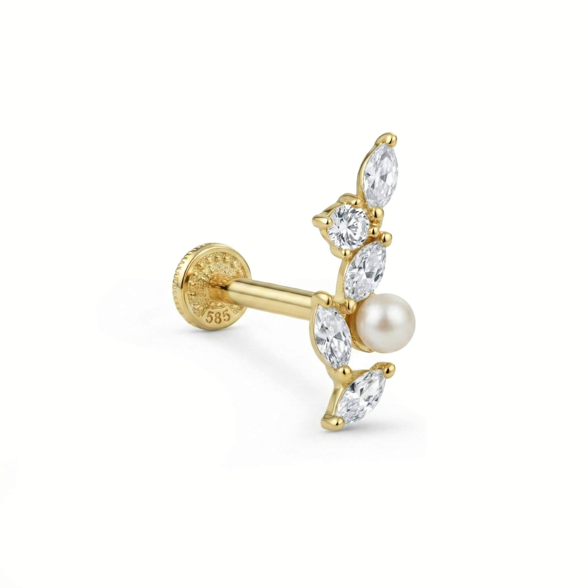 14 Ayar Altın Éclat İnci Tragus Piercing