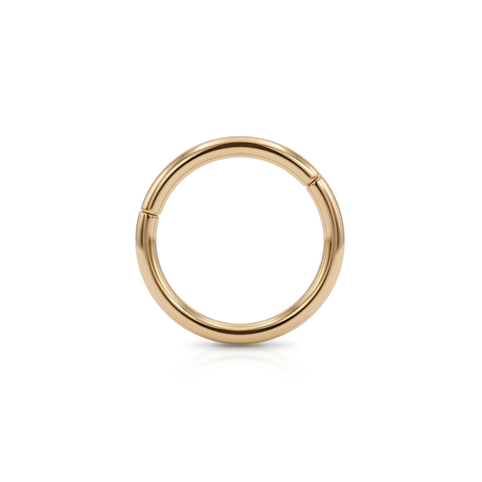 14 Ayar Altın Düz Minimal Halka Piercing - Dianora Piercing Jewelry