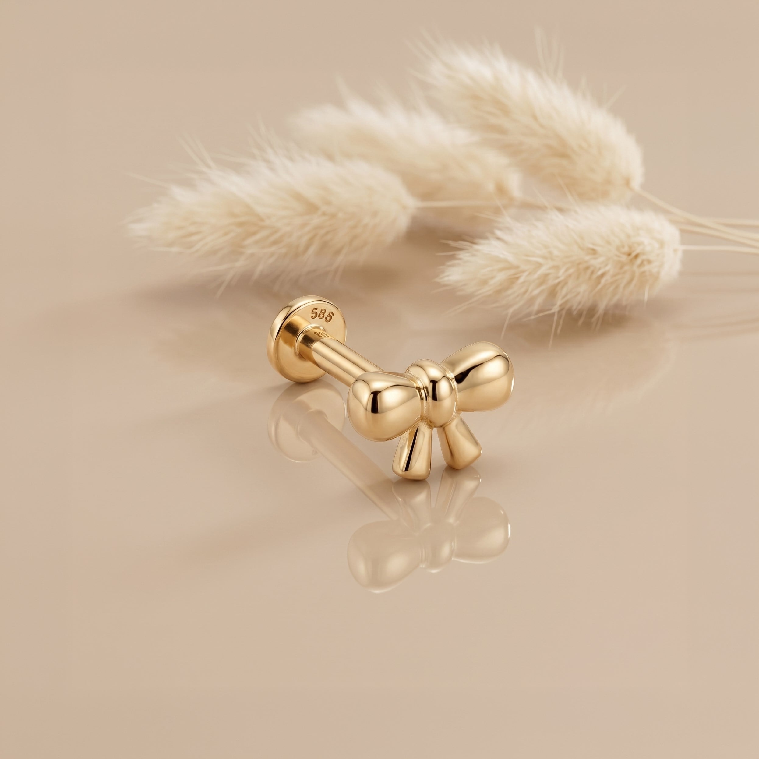 14 Ayar Altın Fiyonk Mini Tragus Piercing