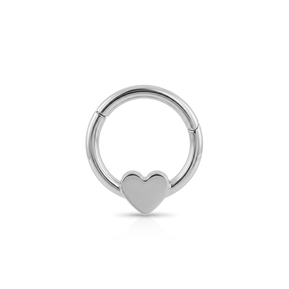 14 Ayar Altın Kalp Minimal Halka Piercing - Dianora Piercing Jewelry