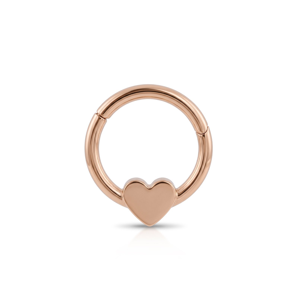 14 Ayar Altın Kalp Minimal Halka Piercing - Dianora Piercing Jewelry