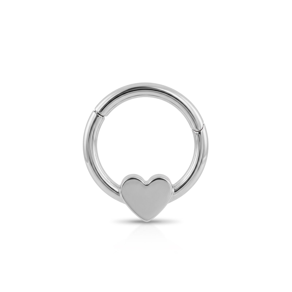 14 Ayar Altın Kalp Minimal Halka Piercing - Dianora Piercing Jewelry
